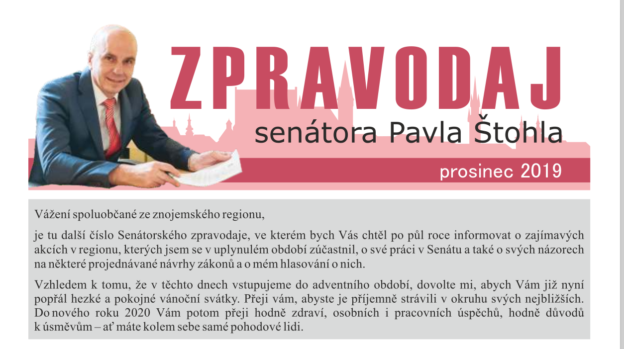 Zpravodaj senátora Pavla Štohla